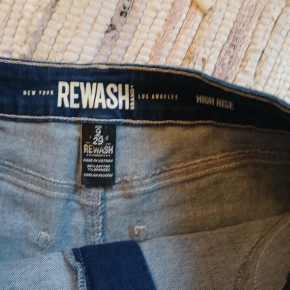 NEW YORK REWASH Shorts Bermuda High Rise Cotton blue womens used sz 9/29 summer - Picture 2 of 8